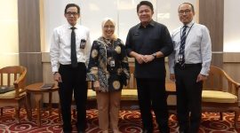 Gubernur Sumatera Selatan H Herman Deru menerima audensi Kepala Perwakilan Bank Indonesia Provinsi Sumsel, Yunita Resmi Sari di kantor Gubernur, Kamis (2/1/20)