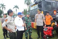 Jajaran Pemerintah dan FKPD OKI mengajak masyarakat untuk siaga bencana melalui Apel Gelar Pasukan Kesiapsiagaan Bencana Banjir dan Tanah Longsor di Kabupaten Ogan Komering Ilir (OKI) Tahun 2020 di Halaman Kantor Bupati OKI, Kamis (9/1/2020).