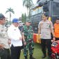 Jajaran Pemerintah dan FKPD OKI mengajak masyarakat untuk siaga bencana melalui Apel Gelar Pasukan Kesiapsiagaan Bencana Banjir dan Tanah Longsor di Kabupaten Ogan Komering Ilir (OKI) Tahun 2020 di Halaman Kantor Bupati OKI, Kamis (9/1/2020).