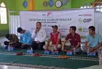 Peresmian Sumur Wakaf, menjadi momen bagi warga Dusun III, Desa Sarang Lang, Kecamatan Pemulutan Barat, Kabupaten Ogan Ilir, Sumsel pada Kamis siang (9/1/20).