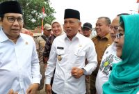 Menteri Desa Pembangunan Daerah Tertinggal dan Transmigrasi Indonesia, Drs Abdul Halim Iskandar MPd berkunjung ke Desa Sedyo Mulyo Kecamatan Mesuji Raya OKI, Sumsel, Sabtu, (18/1/20).