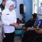 Perusahaan Daerah Air Minum (PDAM) gelar Bakti Sosial Donor Darah bersama Wakil Walikota Palembang Fitrianti Agustinda.