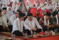 Bupati Kabupaten Ogan Ilir (OI) HM Ilyas Panji Alam SH SE MM membuka Musabaqoh Tilawatil Quran (MTQ) tingkat kabupaten ke XXVIII (28).