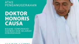 Rais Aam Idarah Aliyah Jam'iyah Ahlit Thoriqah Al-Mu'tabarah An-Nahdliyah (Jatman) Habib Luthfi bin Ali Yahya dinilai berjasa di bidang pengembangan ilmu pengetahuan dalam komunikasi dakwah dan sejarah kebangsaan.