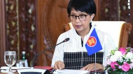 Mewakili Presiden Joko Widodo, Menteri Luar Negeri Retno Marsudi menghadiri KTT ke-8 ASEAN-Amerika Serikat secara virtual, Sabtu (14/11) pagi, dari Istana Kepresidenan Bogor, Jawa Barat.
