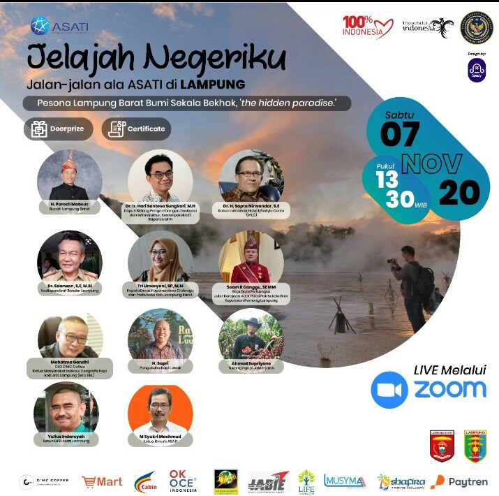 Sabtu, 7 November 2020 giliran Lampung Barat (Lambar) menghiasi program bergengsi tersebut dengan mengambil tema, Pesona Lampung Barat Bumi Sekala Bekhak, 'the hidden paradise.'