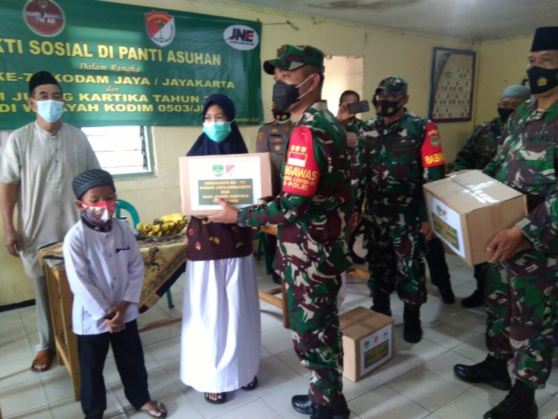 HUT Kodam Jaya ke 71, Kodim 0503/JB Santuni Anak Yatim