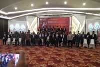 Pelantikan dan pengukuhan 43 advokat baru DPD KAI Sumsel digelar di Hotel Beston, Jumat (11/12/20).