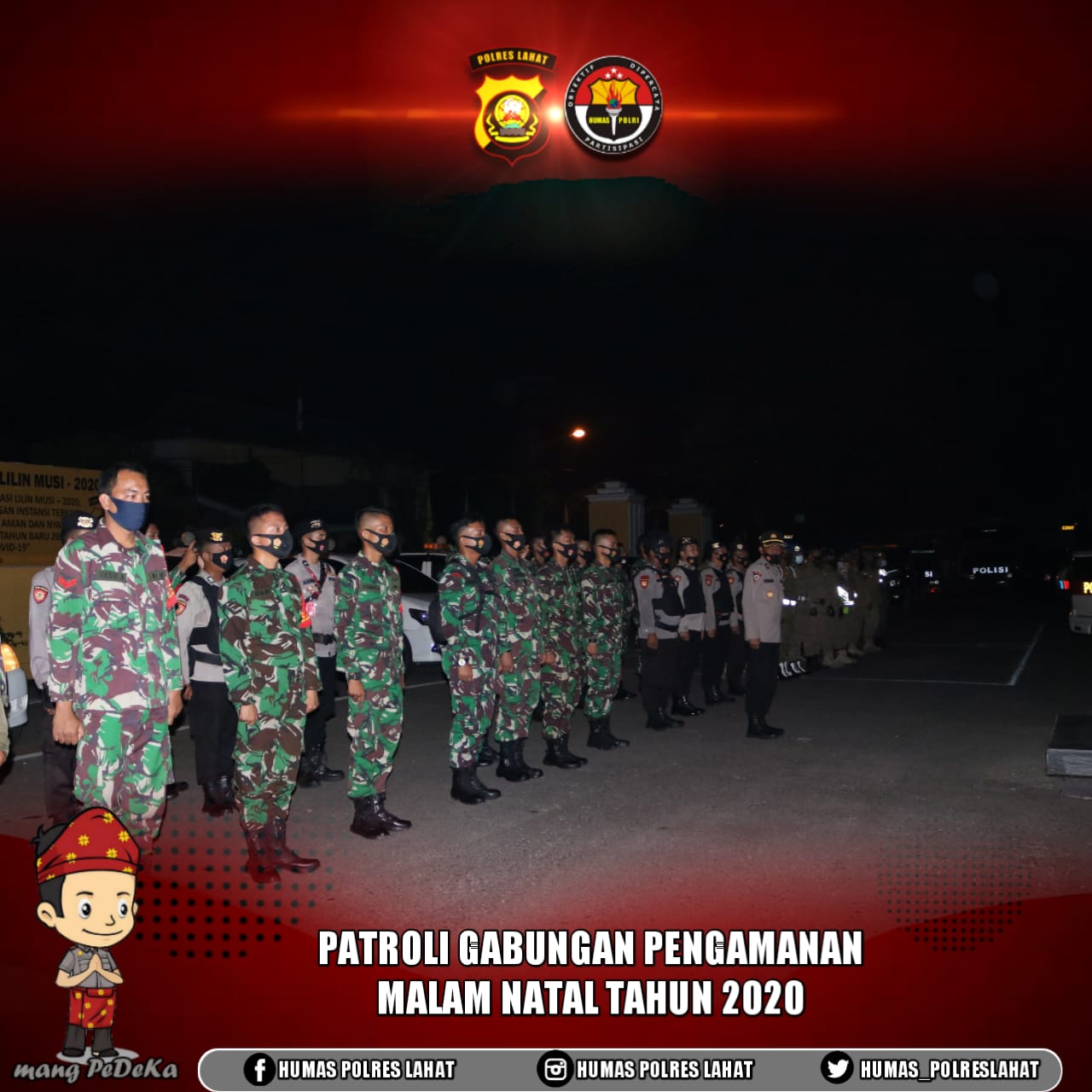 Patroli Gabungan Pengamanan Malam Natal 2020