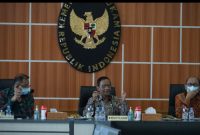 Menko Polhukam Mahfud MD dalam acara Uji Sahih: Hasil Evaluasi dan Rekomendasi Kebijakan Kementerian dan Lembaga di Bidang Kesatuan Bangsa, Jumat (11/12) di Gedung Kemenko Polhukam.