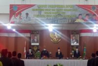 Rapat Paripurna dalam rangka HUT kabupaten Ogan Ilir (OI) ke 17 tahun dilaksanakan di gedung DPRD Komplek Perkantoran Tanjung Senai, Indralaya, Kamis (7/1/2021). 