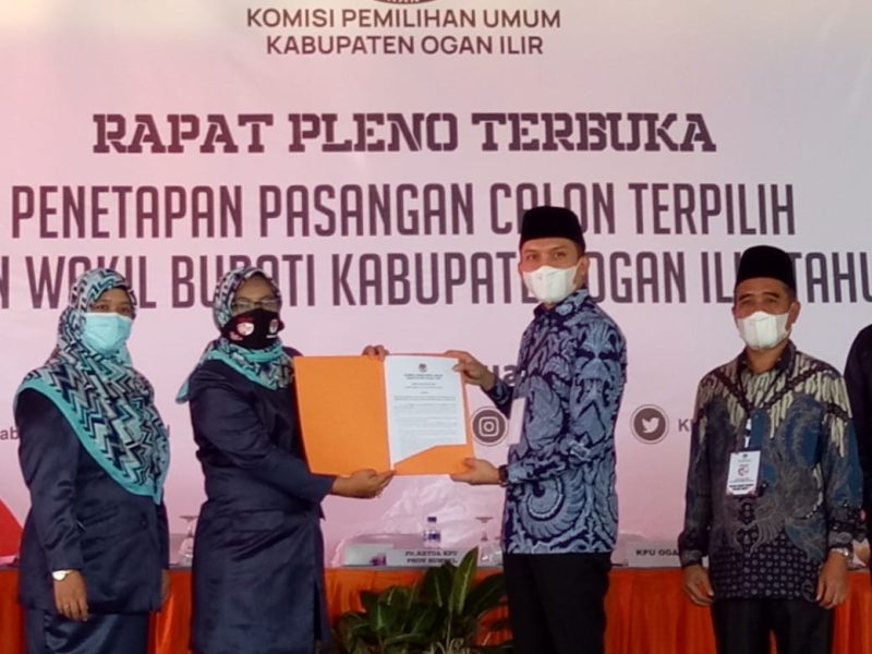 Paslon Bupati Panca-Ardani Dinyatakan Pemenang Pilkada OI