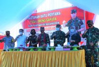 Acara Peletakan batu pertama Tugu Loreng Garuda