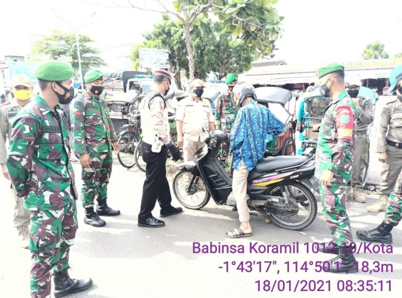 Koramil Kota Laksanakan Operasi Disiplin Protokes