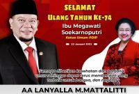 Ketu DPD RI Sampaikan Doa di HUT Megawati Soekarnoputri