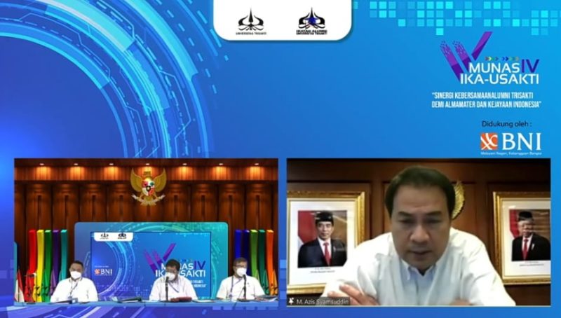 Munas USAKTI telah memilih Wakil Ketua DPR RI Azis Syamsuddin sebagai Ketua Umum yang baru menggantikan Saidu Solihin.
