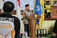 Ketua Ketua DPD RI, AA LaNyalla Mahmud Mattalitti, hadir dalam sidang terbuka Universitas Khairun, Maluku Utara, Kamis (28/1/2021).