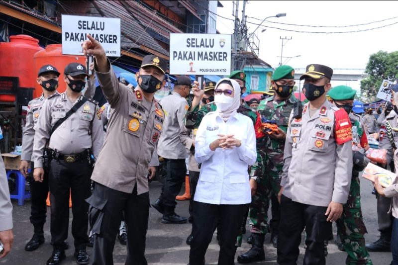 Kapolda Sumsel Kampanyekan Penggunaan Masker Serentak