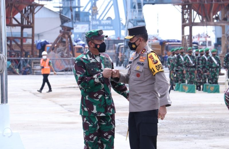 Kapolda Sumsel dan Pangdam Sriwijaya Sambut 450 Prajurit