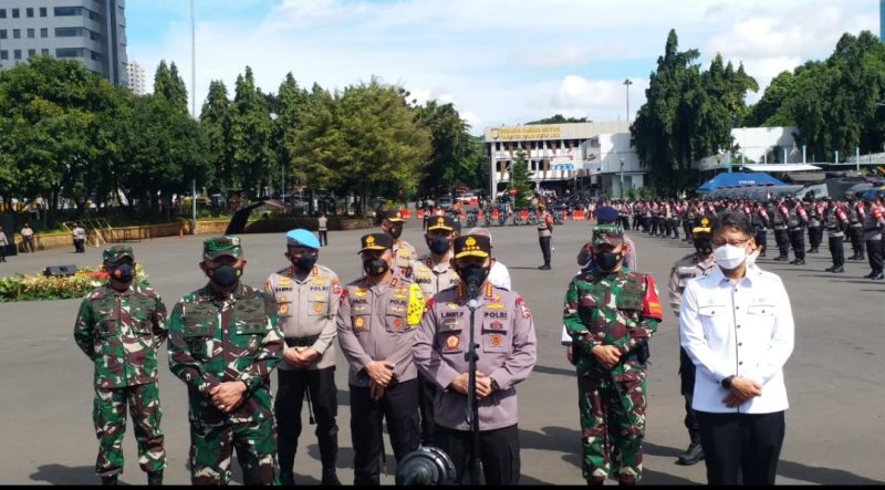 Apel serentak kesiapan Bhabinkamtibmas dan tenaga kesehatan sebagai tracer dan vaksinator COVID-19, Kamis (11/2/2021).
