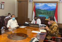 Menkopolhukam Mahfud MD menjadi keynote speaker dalam diskusi daring menyikapi Perubahan UU ITE yang diselenggarakan Persatuan Wartawan Indonesia (PWI), Kamis (25/2/2021).