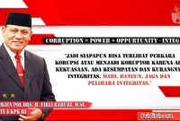 Komjen Pol Drs H Firli Bahuri MSi selaku Ketua KPK