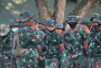 Sejak pagi, Satgas TMMD ke 110 Kodim 0418 Palembang sudah bersiap untuk membangun Kampung Jawi yang jadi sasaran dalam TMMD.