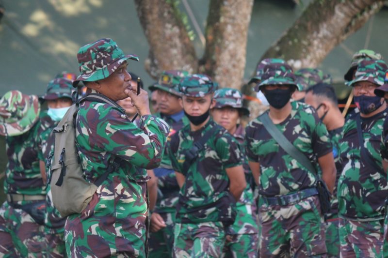 Sejak pagi, Satgas TMMD ke 110 Kodim 0418 Palembang sudah bersiap untuk membangun Kampung Jawi yang jadi sasaran dalam TMMD.