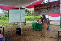 pihak Dinkes Kota Palembang, Khairunnisa SKM MKM memberikan penyuluhan COVID-19