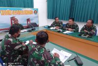 Dandim 0418 Bersama Jajaran Personel Lakukan Rapat Evaluasi TMMD 110