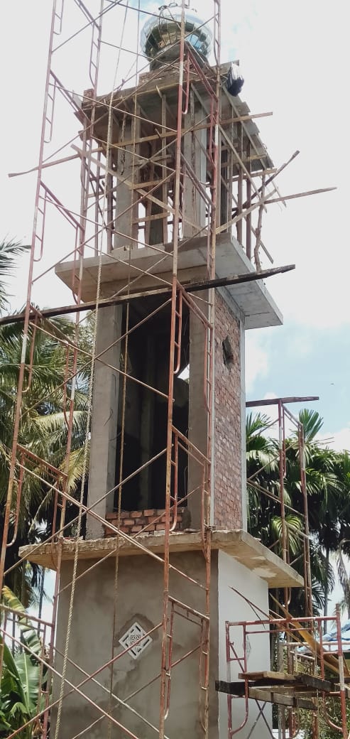 Satgas TMMD Kerjakan Menara Masjid di Tingkat Dua dan Tiga