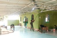 Sebagai Kenangan TMMD 110, Masjid Nurul Iman Dicat Warna Hijau