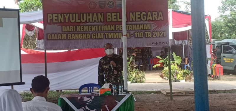 Perwakilan Kemenhan Beri Penyuluhan Bela Negara di Lokasi TMMD Kodim 0418