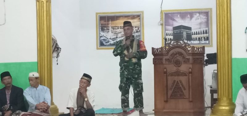 Personel Satgas Didaulat Isi Tausiah Saat Acara Pengajian