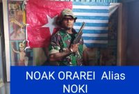 Komandan Sektor Kelompok Kriminal Bersenjata (KKB) Kosiwo Kabupaten Kepulauan Yapen, Papua Noak Orarei alias Noki Orarei menyatakan diri kembali ke Pangkuan Negara Kesatuan Republik Indonesia (NKRI).