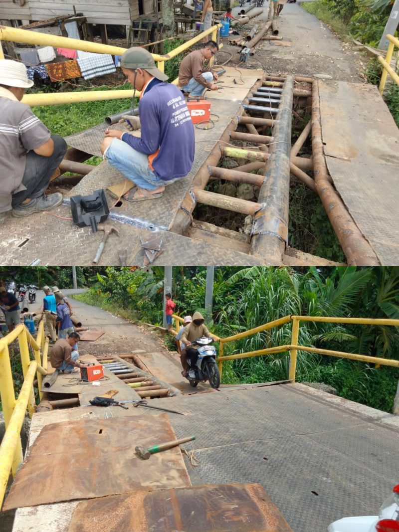 Sempat Ambruk, Kini Jembatan Penghubung 2 Desa Diperbaiki