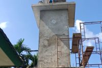 Kubah Menara Masjid Sudah Terpasang, Progres Pembangunan 80 Persen