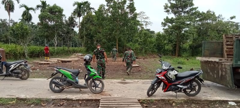 Kegiatan TMMD ke 110 Berakhir, Personel Kodim Palembang Beres Beres Peralatan