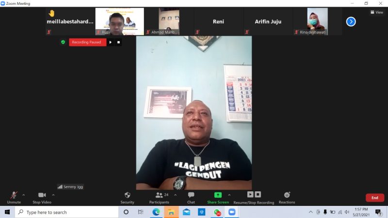 FORUM Komunikasi Anak Papua Jakarta (FKAPJ)gelar diskusi virtual membahas tentang manfaat eksistensi otonomi khusus (Otsus) Papua, Kamis (28/05/2021).