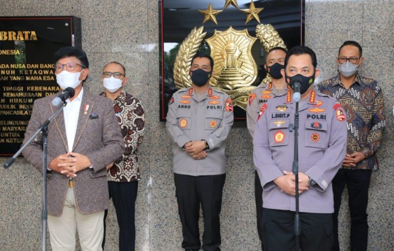 Kapolri Jenderal Listyo Sigit Prabowo memberikan dukungan terkait dengan pembangunan infrastruktur Teknologi Informasi Komunikasi (TIK), dalam rangka mewujudkan cita-cita program pemerintah untuk penguatan ruang digital di seluruh Indonesia.