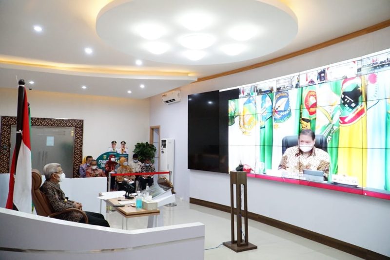 Wakil Gubernur Sumatera Selatan H Mawardi Yahya (MY) mengikuti Rapat Koordinasi (Rakor) tindak lanjut PP Nomor 5 ahun 2021 tentang Penyelenggaraan Perizinan Berusaha Berbasis Risiko