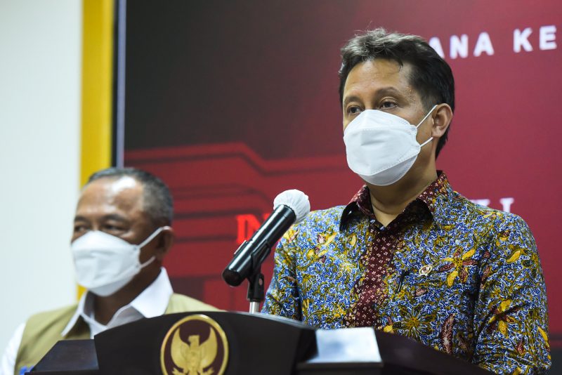 Menkes Budi G Sadikin memberikan keterangan pers, Senin (31/05) sore