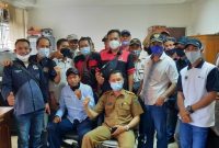 Lima organisasi wartawan yang bertugas di Muara Enim yang terdiri dari SMSI, IWO, AWDI, API, dan AWPI, melakukan konfirmasi bersama ke bagian Unit Layanan Pengadaan (ULP), Senin (14/06/2021). 
