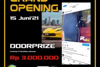Grand Opening, RDG Denish Auto Service Siapkan Doorprize Jutaan Rupiah