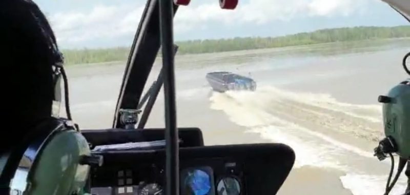 DITPOLAIRUD Polda Kepulauan Bangka Belitungn (Babel)  yang tengah melakukan patroli menggunakan helikopter dapati satu ‘Kapal Hantu’ yang tengah melintas di Pulau Maspari, Sabtu (5/6/2021) sore.