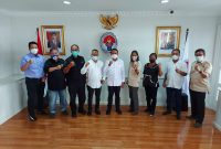 Wartawati Yanni Krishnayanni beraudiensi dengan Menpora Zainudin Amali Kamis, (10/6) didampingi sejumlah pengurus teras PWI Pusat