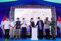 Gubernur Sumsel, H Herman Deru saat peresmian infrastruktur di MUBA, Minggu (20/6)