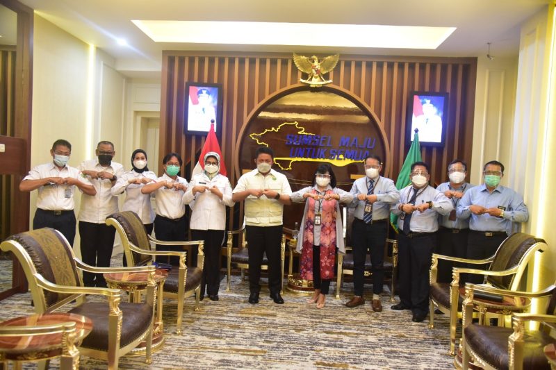 Gubernur Sumsel H Herman Deru menerima audiensi jajaran pimpinan Kantor Wilayah Ditjen Perbendaharaan (DJPb) Provinsi Sumsel di ruang tamu Gubernur.