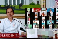 Presiden Jokowi pada Puncak Peringatan Hari Anak Nasional 2021, secara virtual, Jumat (23/07)