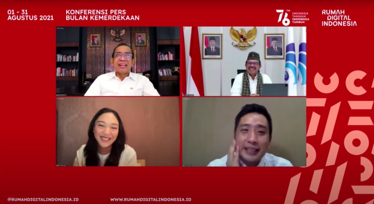 Keterangan pers tentang Bulan Kemerdekaan dan Rumah Digital Indonesia (RDI), Jumat (30/07) secara virtual